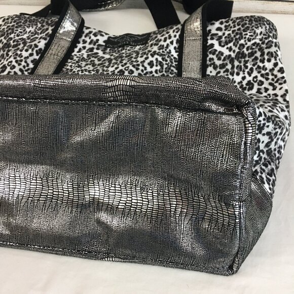 Victoria's Secret Leopard Metallic Large Cloth Tote Bag - Picture 6 of 14